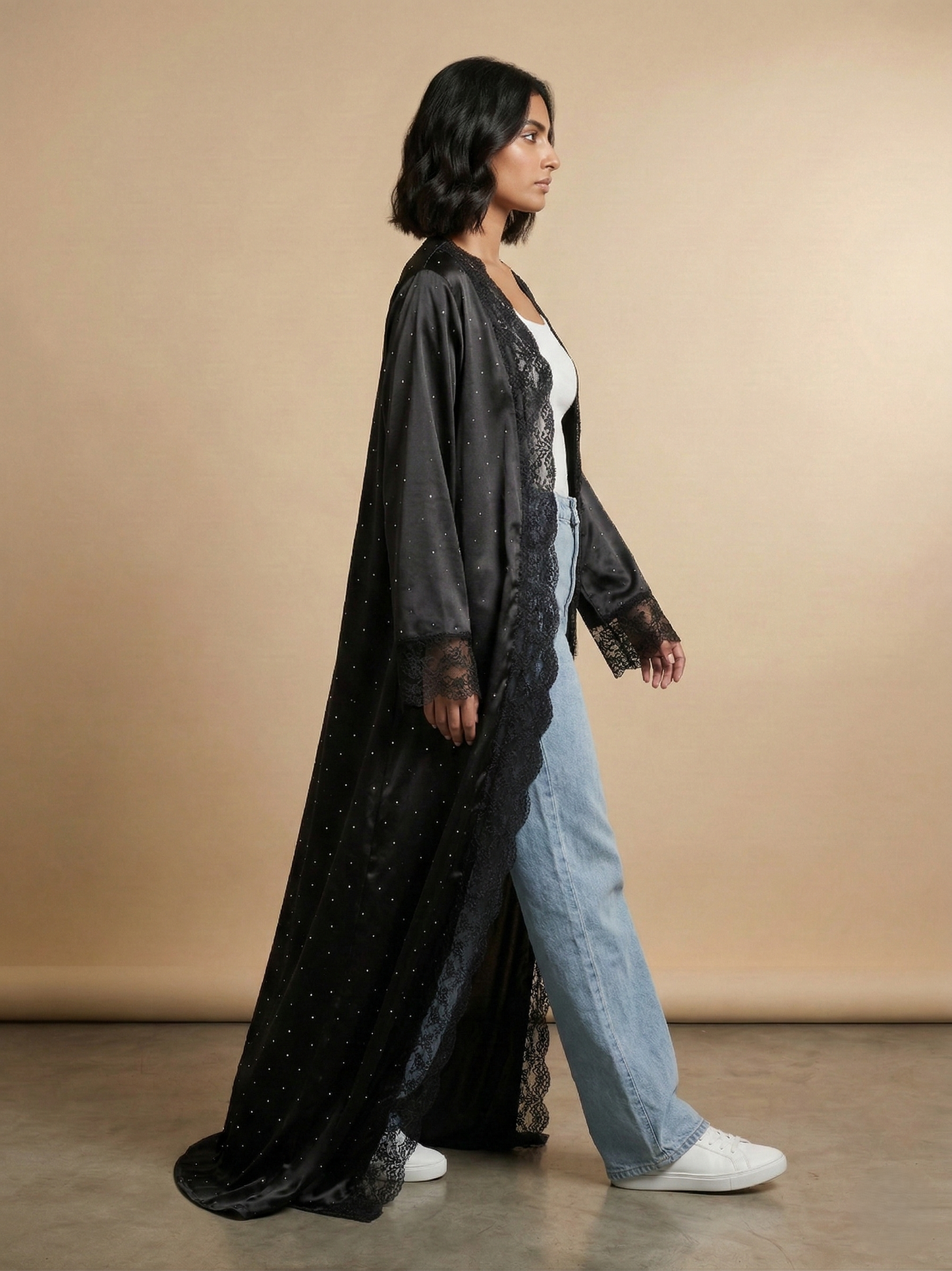 The Layla Kaftan |crystals edition | - Black