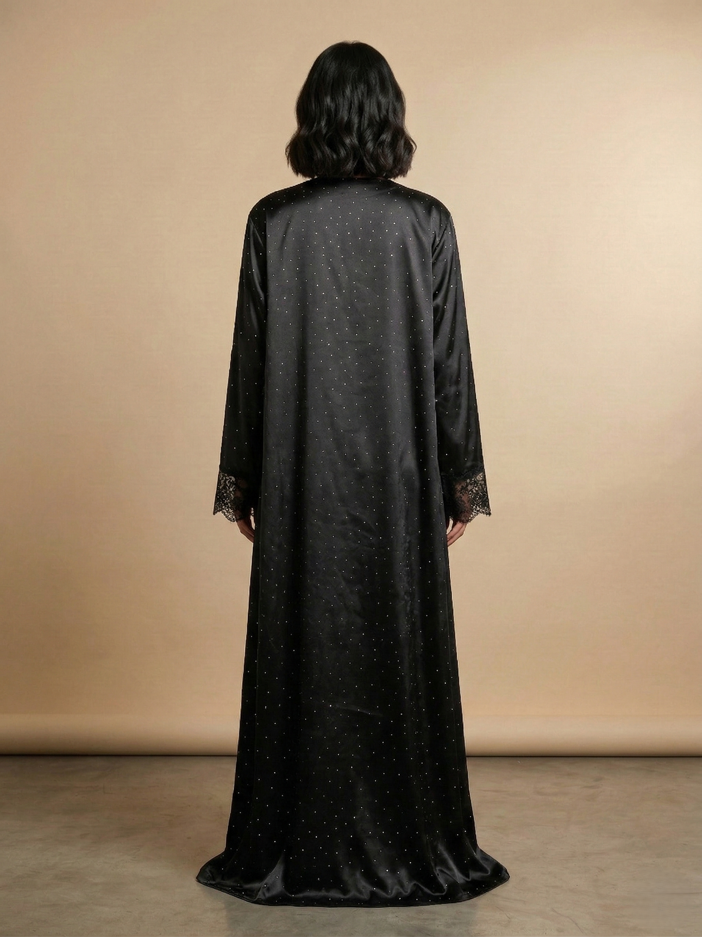 The Layla Kaftan |crystals edition | - Black