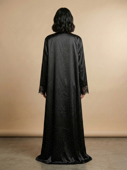 The Layla Kaftan |crystals edition | - Black